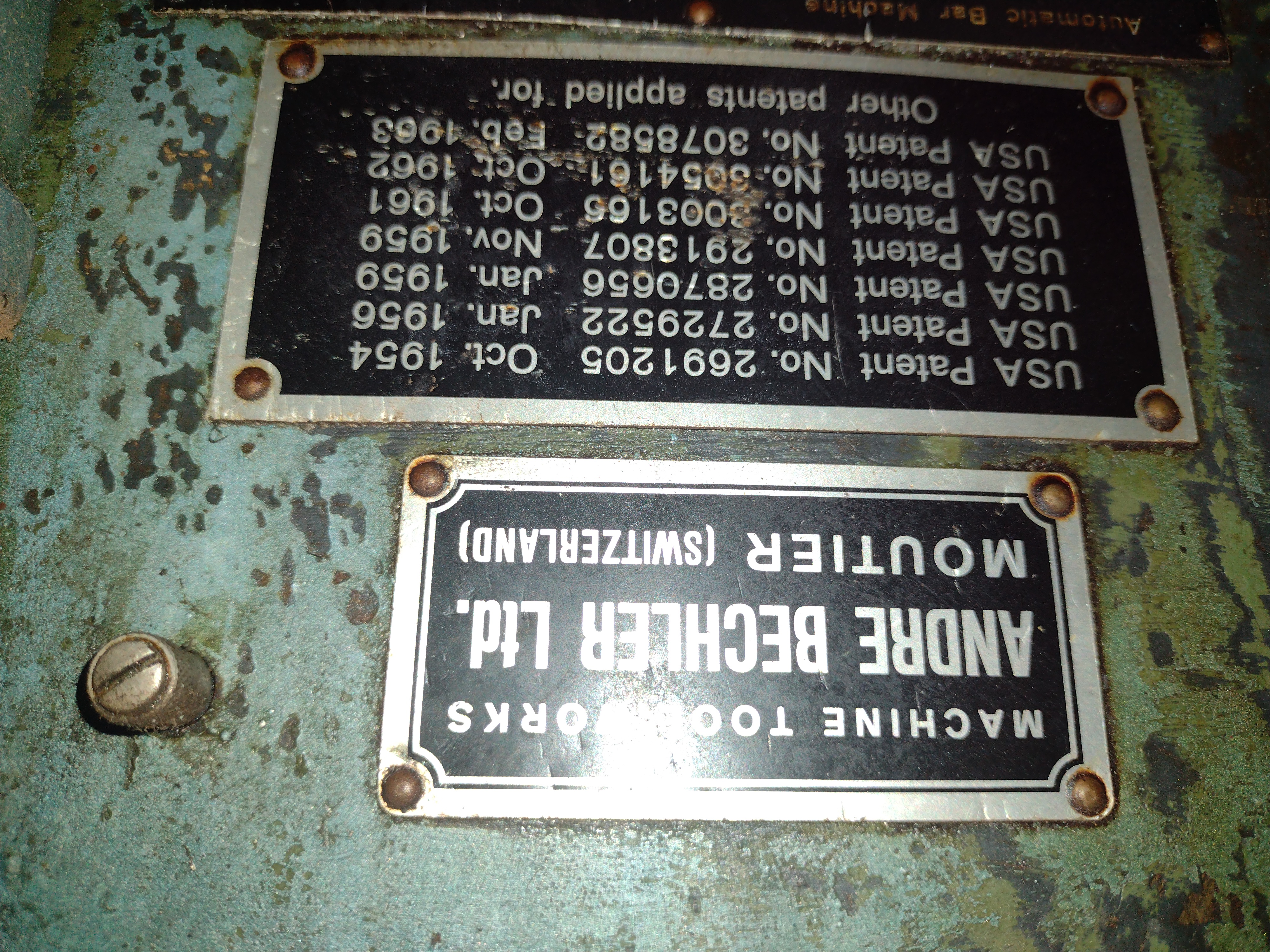 Used Bechler Model C-32 Swiss Screw Machine