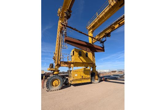 Used MARATHON LETOURNEAU ST-100 LETRO-PORT 50TON CAP. W/ SPREADER; APPROX. DIMS: 50'W X 29' DEEP #4273