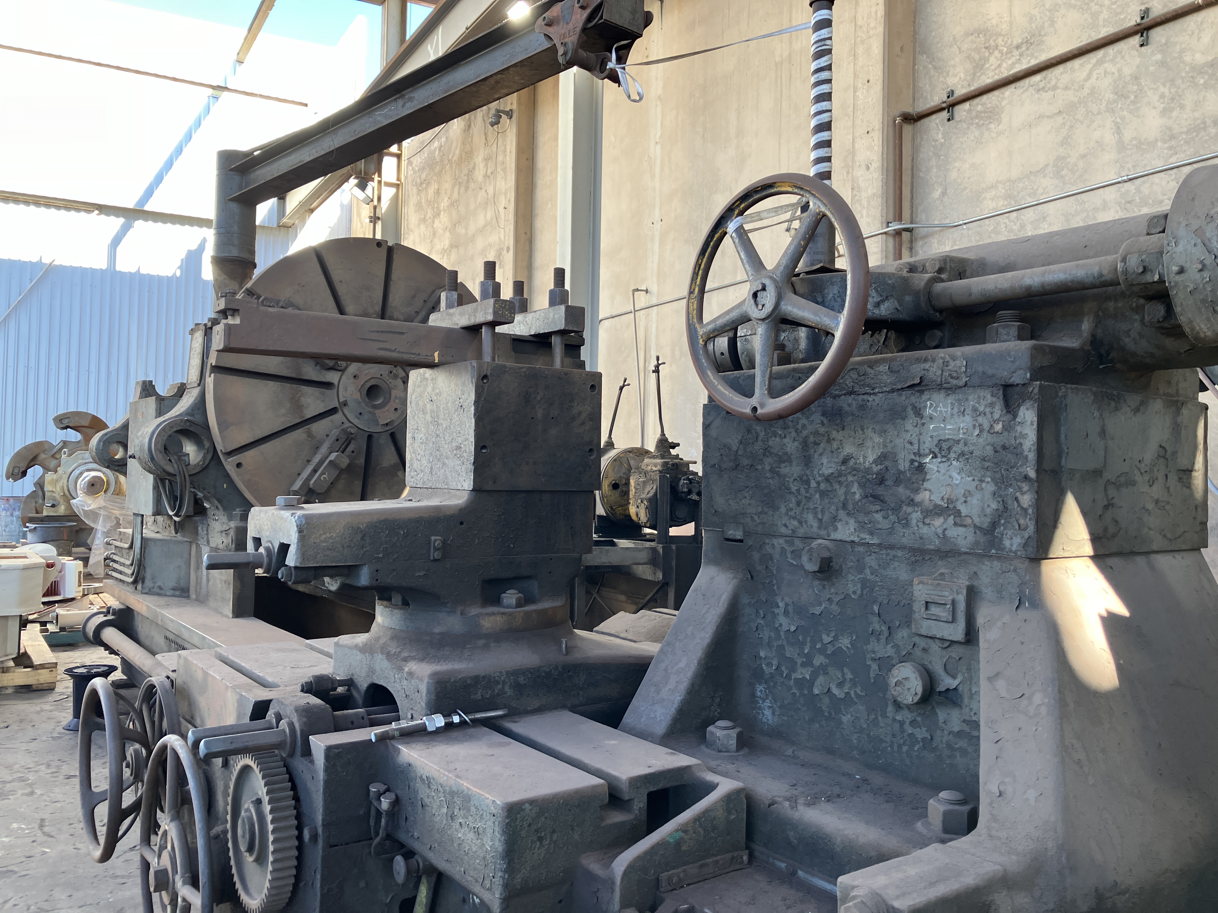 Used Niles Pond Lathe 90" Swing x 16' 6" C-C #4226