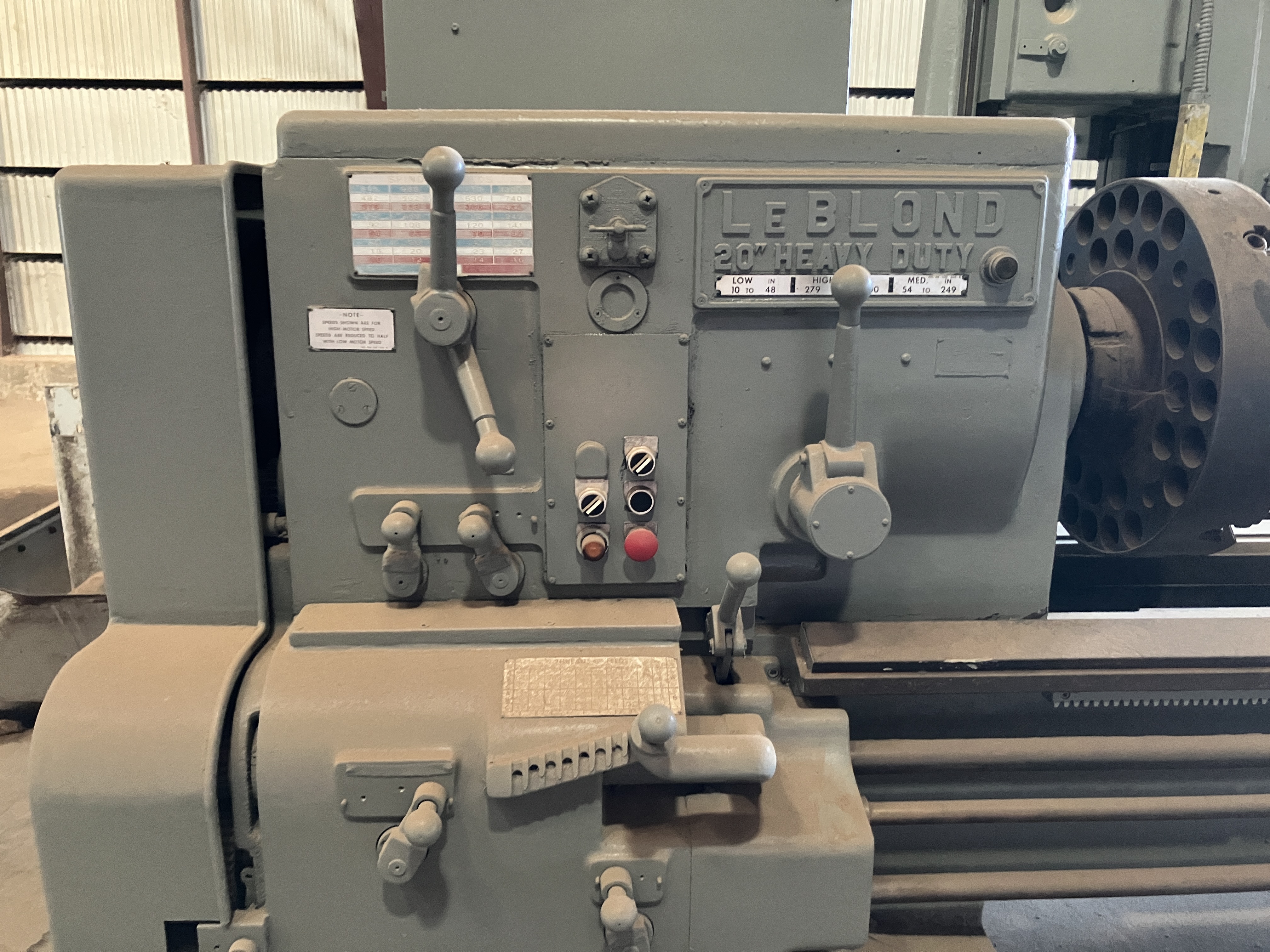 Used 20" x 100" LeBlond Heavy Duty Engine Lathe W/ Hydraulic Tracer Attachment #4169