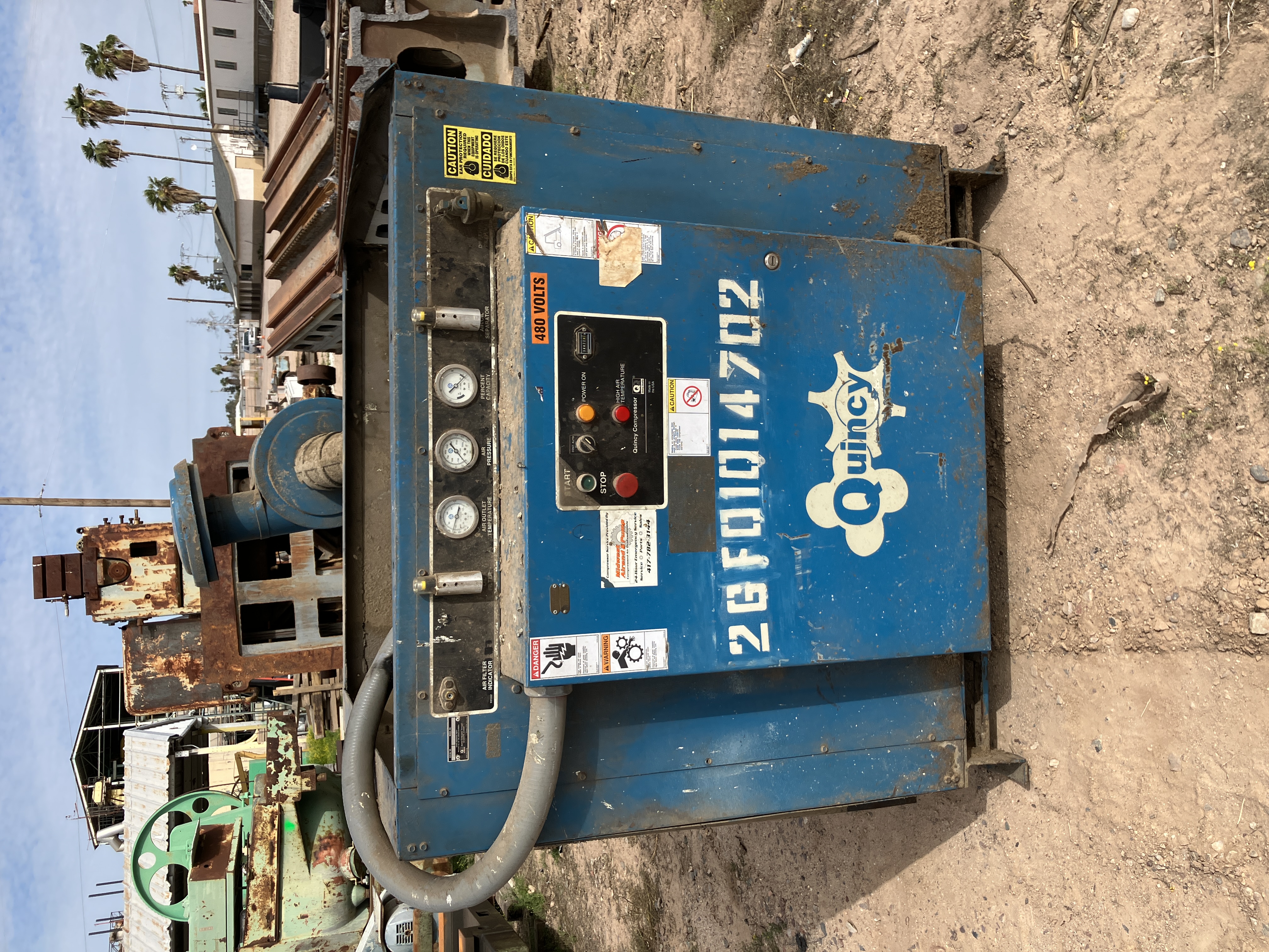 Used 125 HP Quincy Air Compr#4243