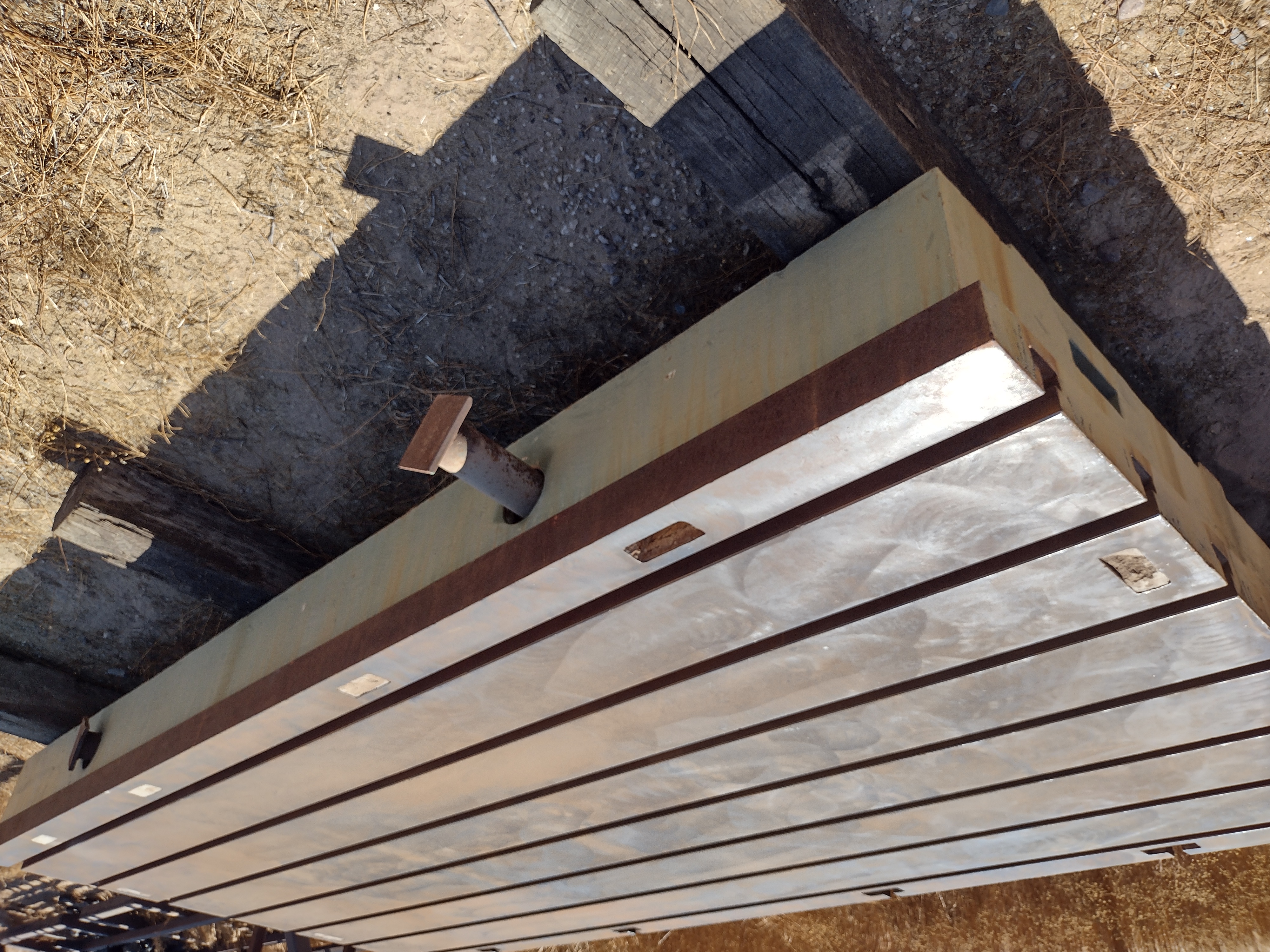 Used 69" x 139" x 14" T-SLOTTED CAST IRON FLOOR PLATE #4185