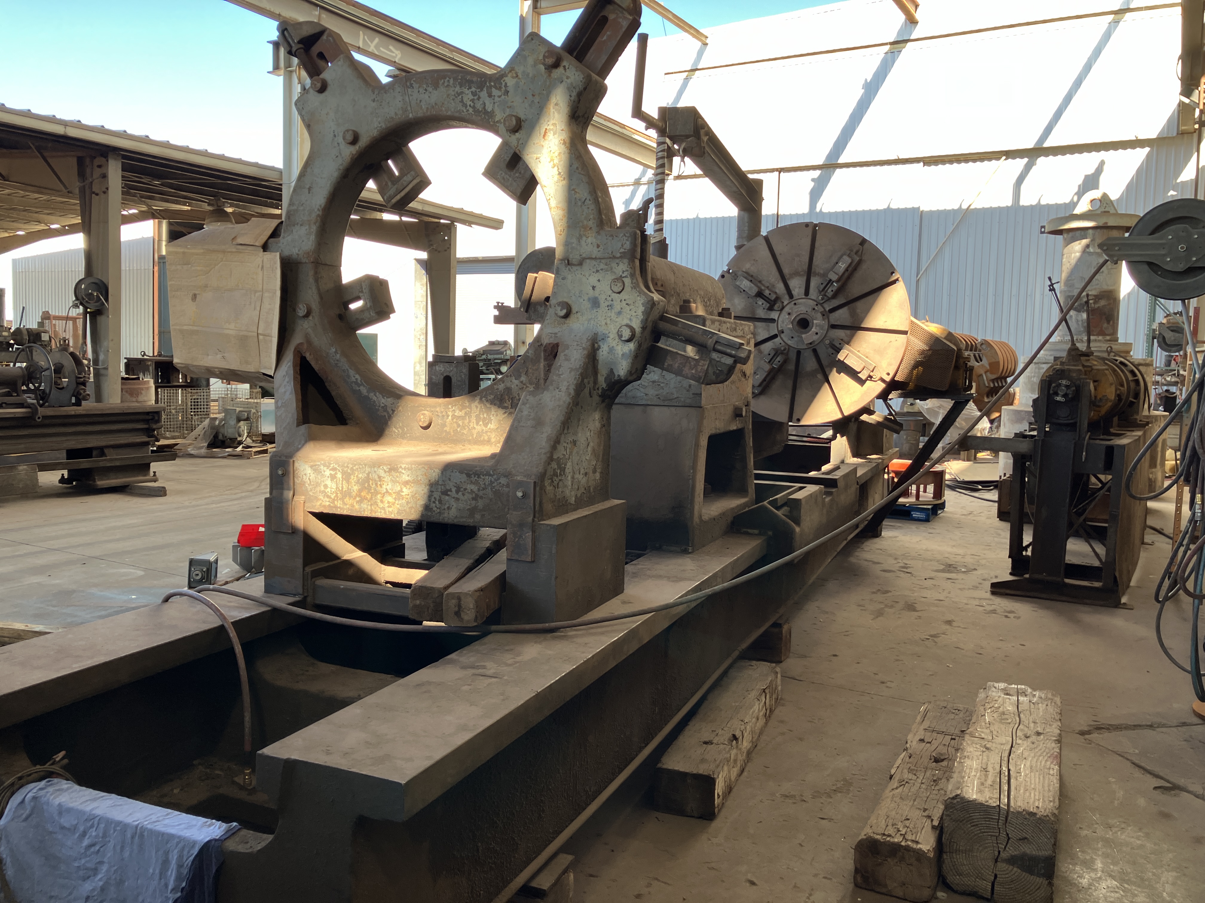 Used Niles Pond Lathe 90" Swing x 16' 6" C-C #4226