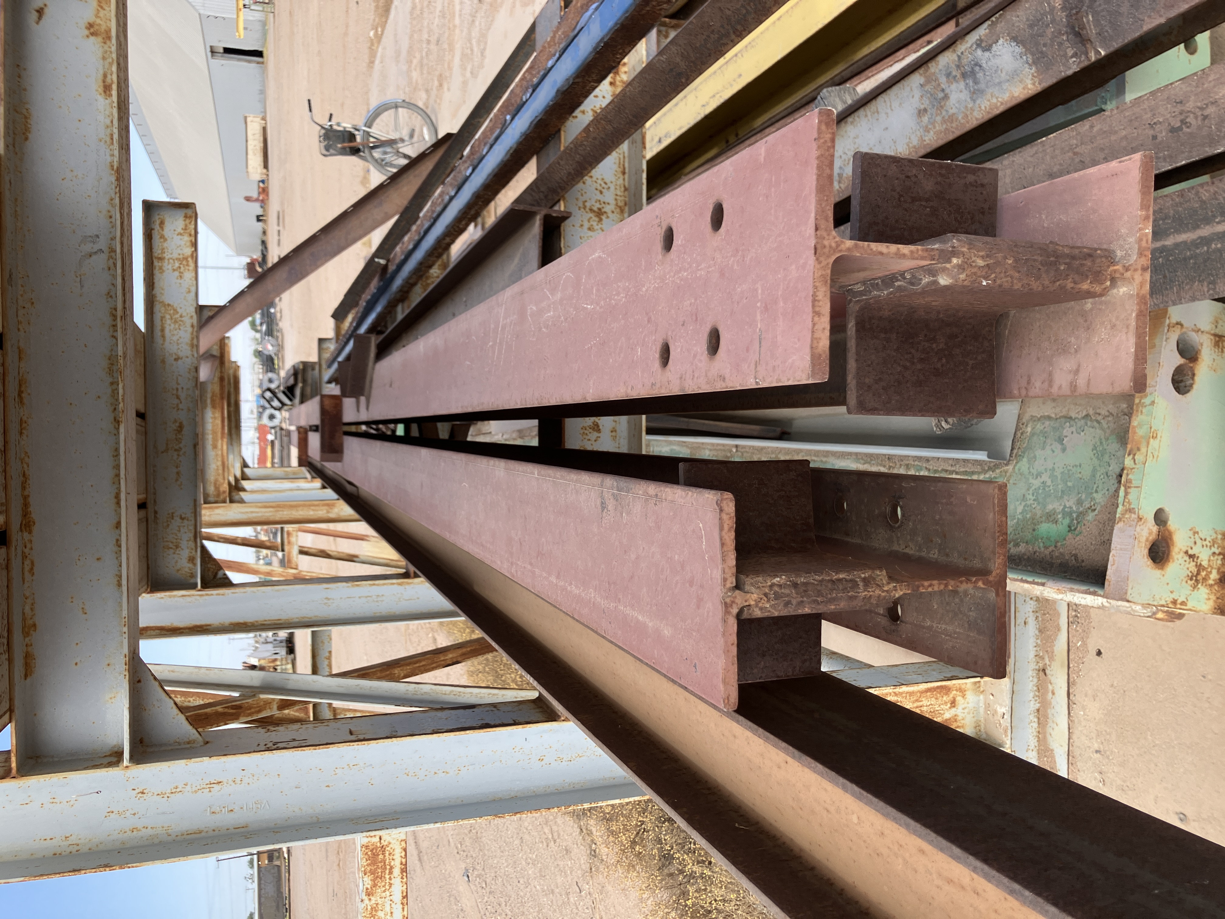 Used 1 Ton Bridge Crane, free standing, 30' long x 10' wide x 12' under hook. approx.