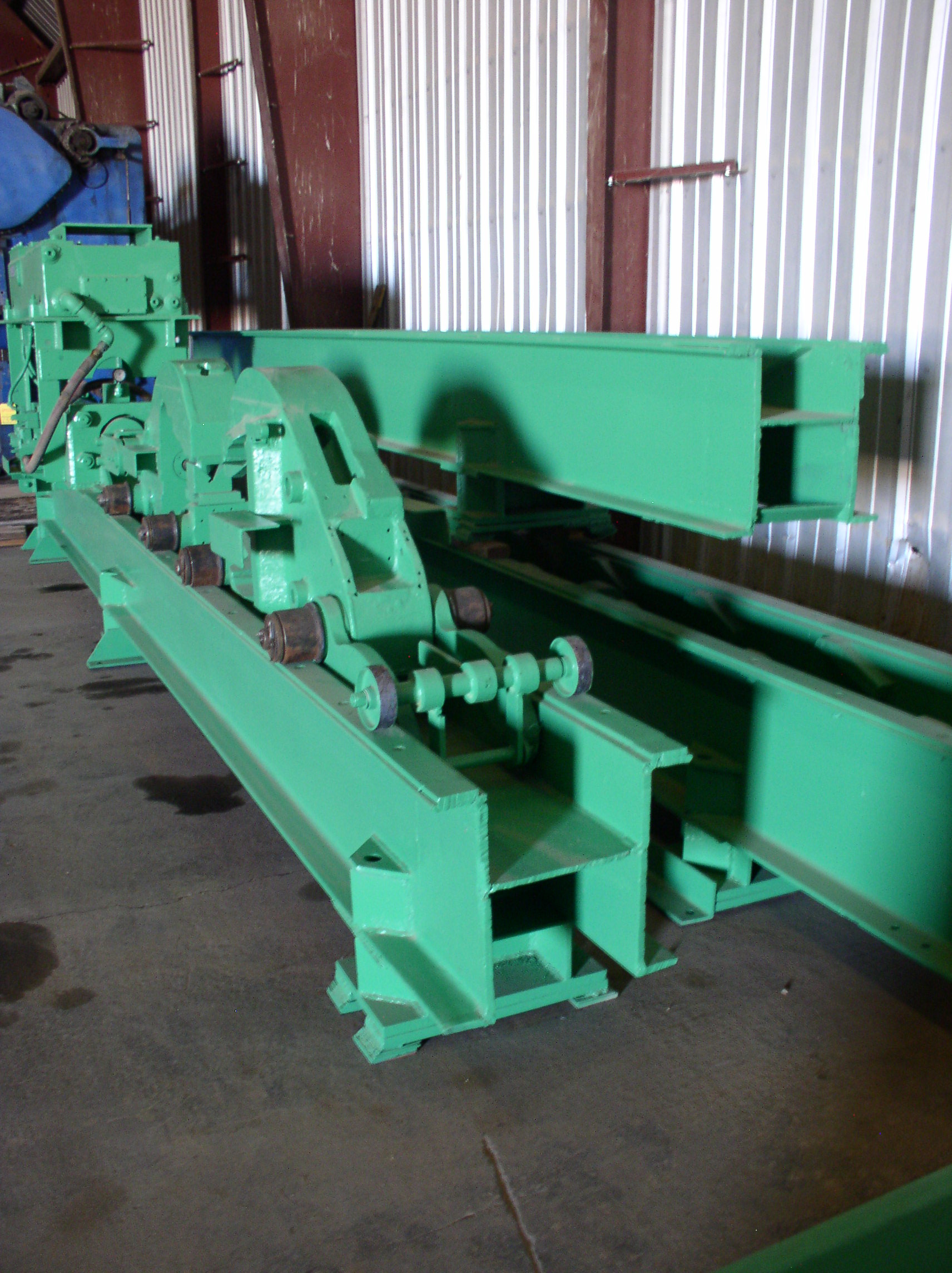 Used 40 Ton Wean-United Extrusion Stretcher; 60" stroke; 58' of track