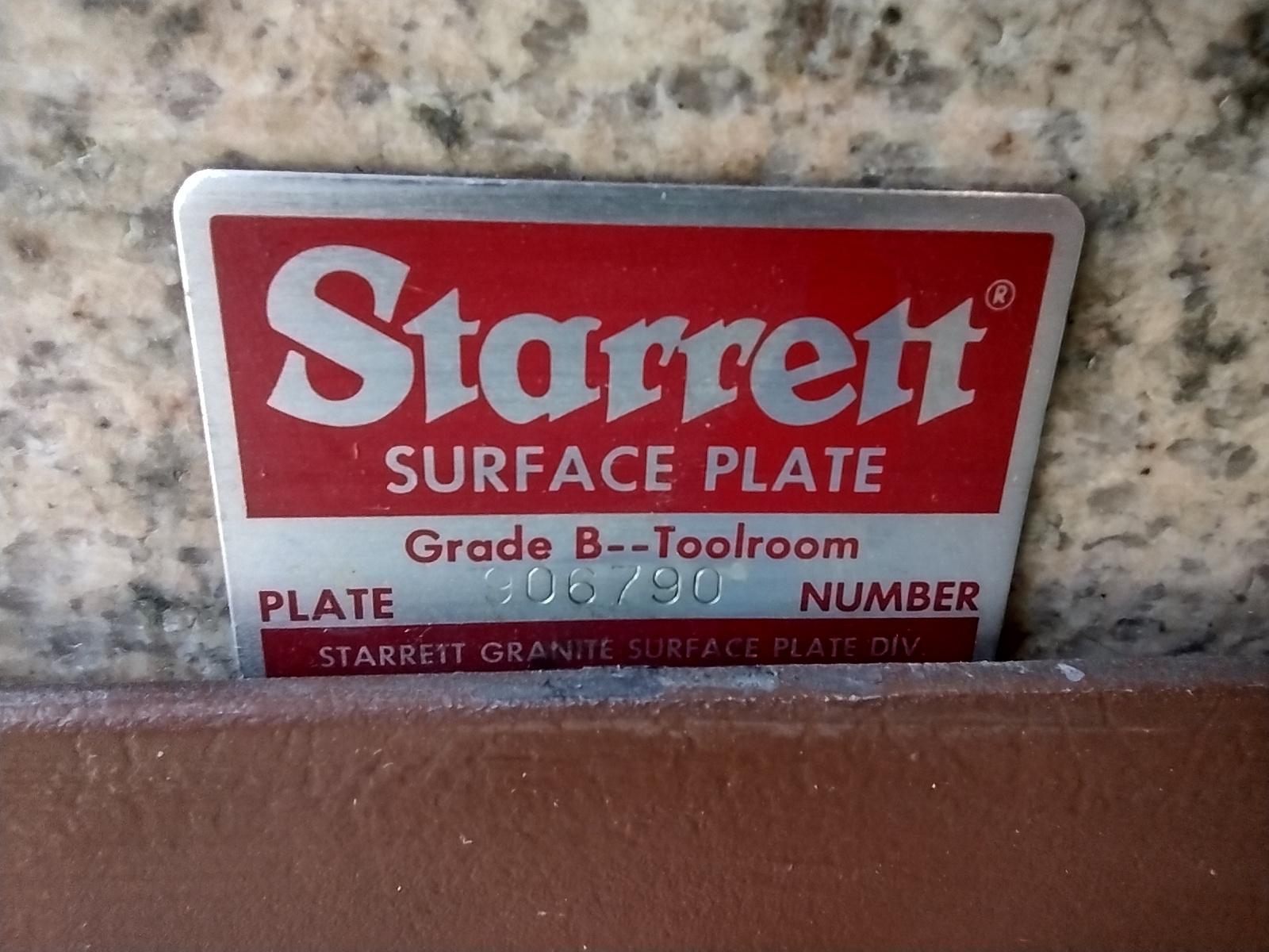 Used 24" x 36" Starrett Crystal Pink Surface Plate #4190