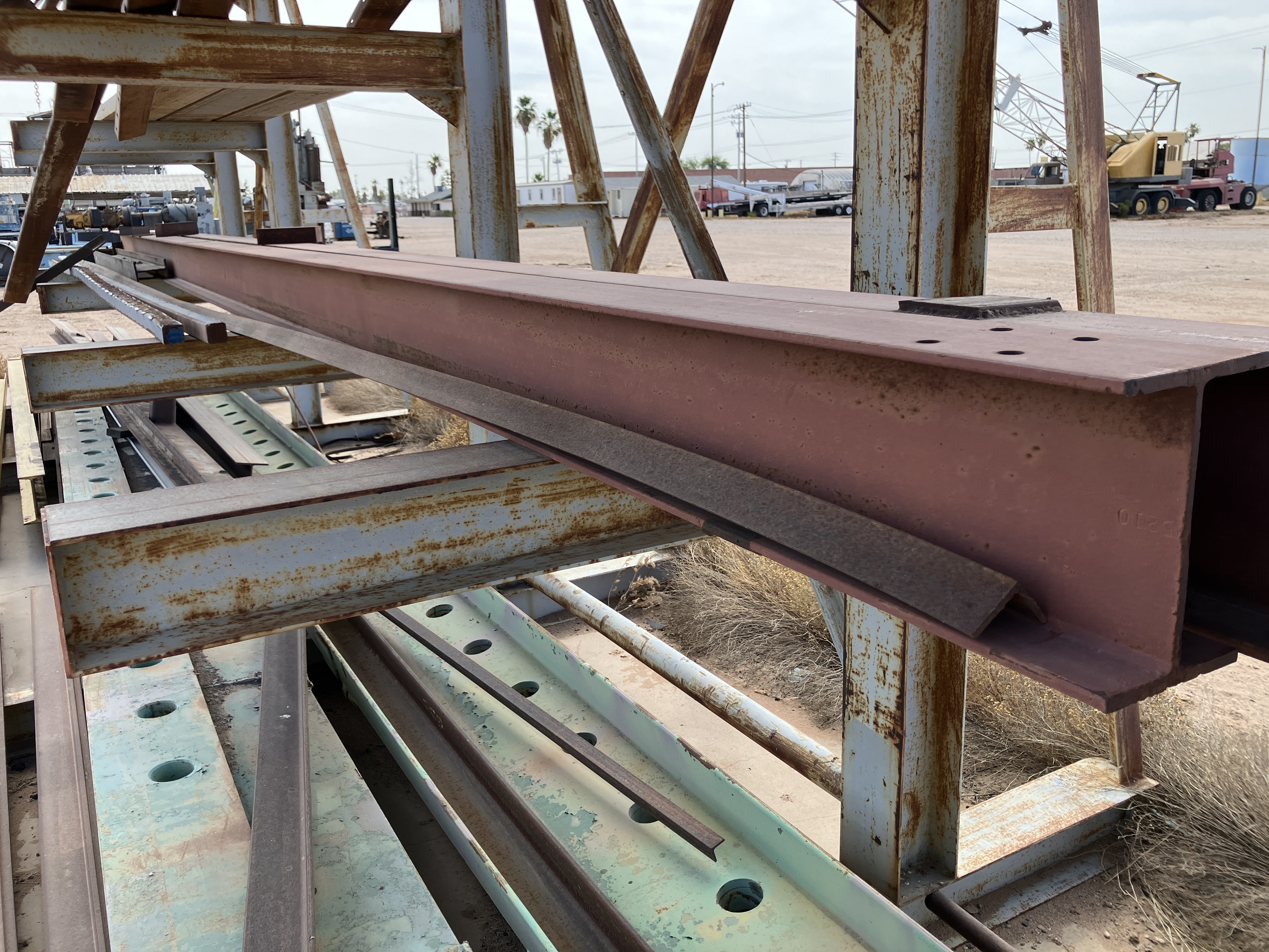 Used 1 Ton Bridge Crane, free standing, 30' long x 10' wide x 12' under hook. approx.