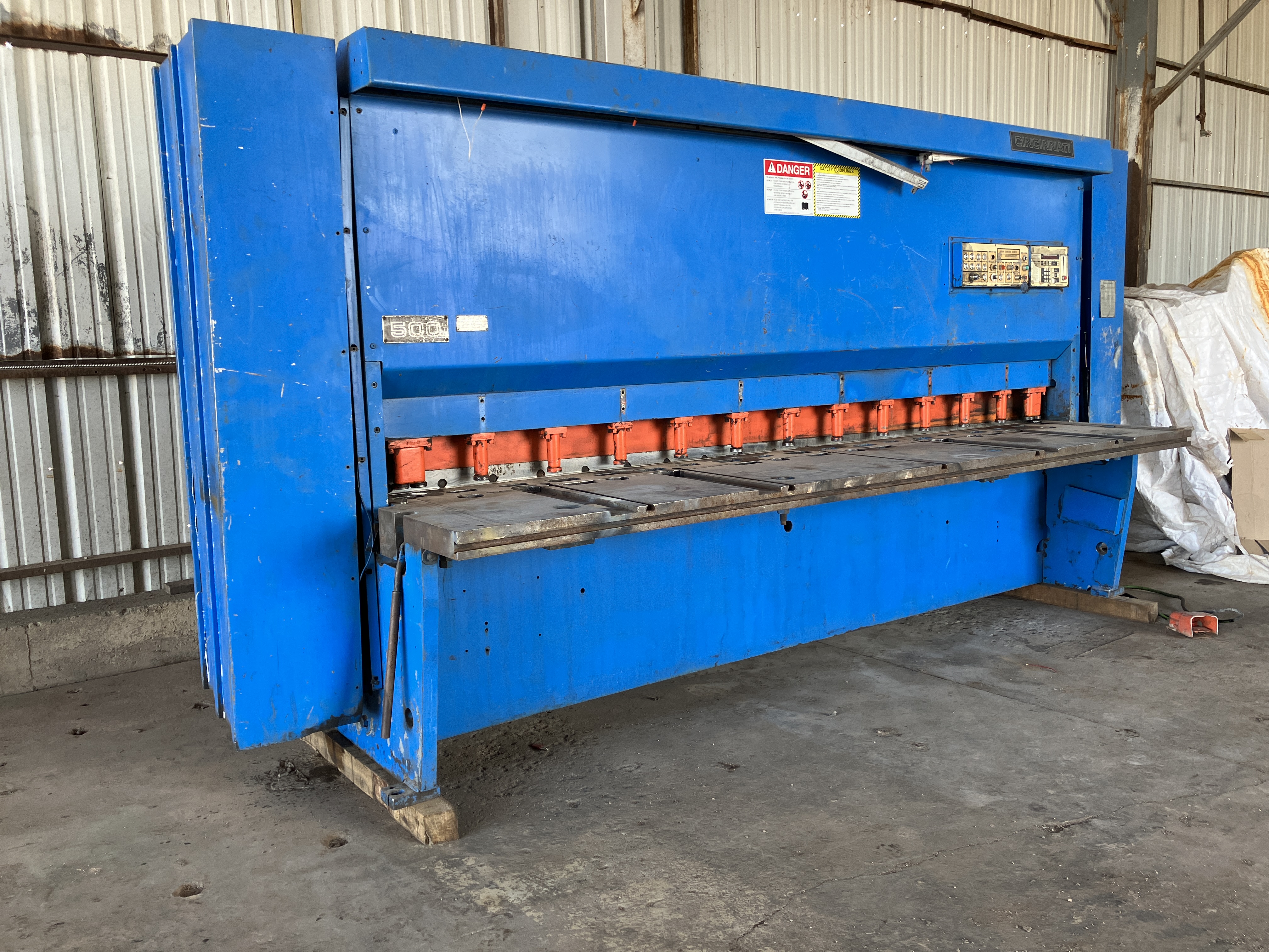 Used 1/2" x 12ft Cincinnati Hydraulic Shear STOCK #4210