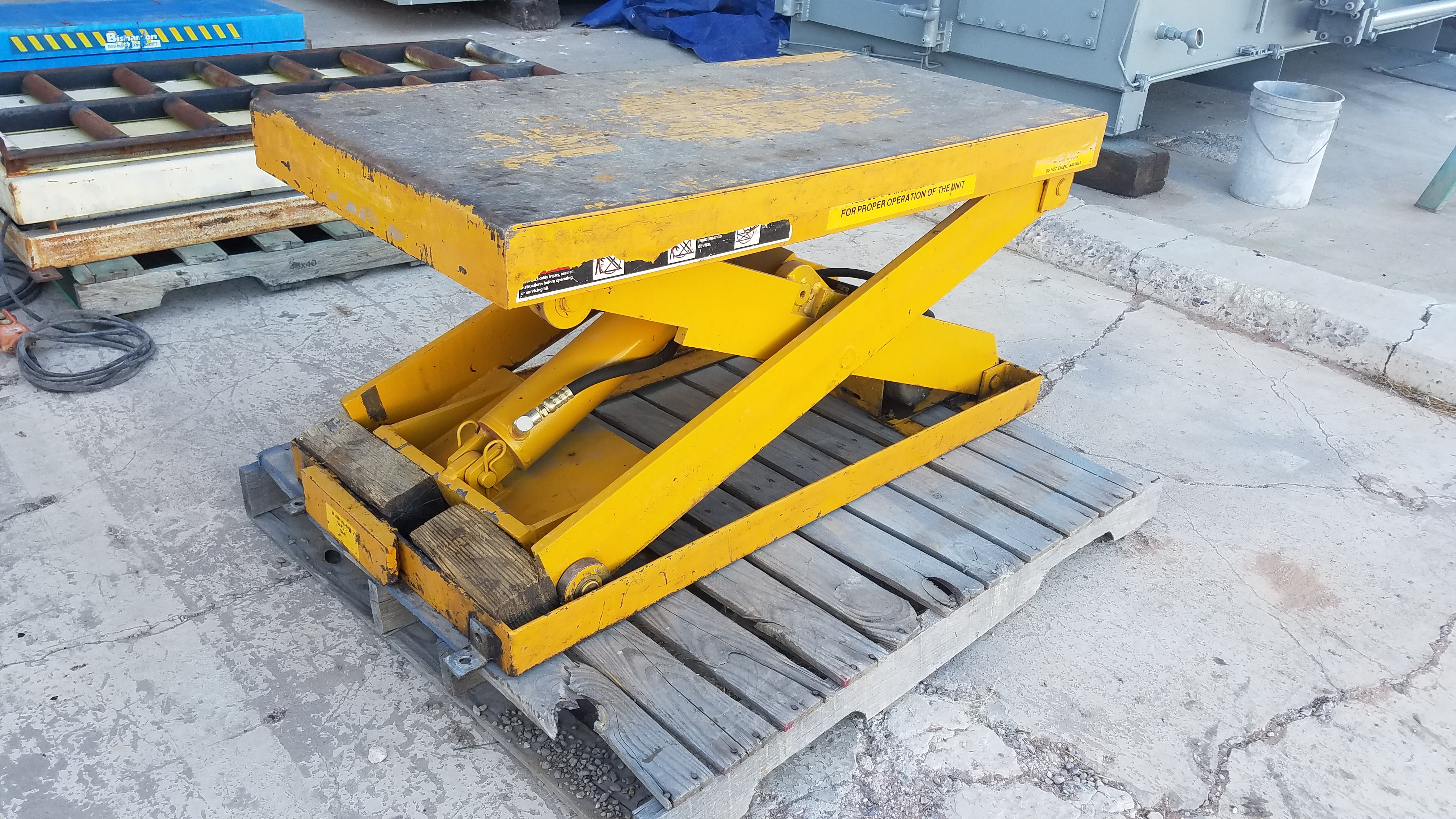 Used 2,000 lb American Hyd. Scissors Lift Table; 24” x 48”