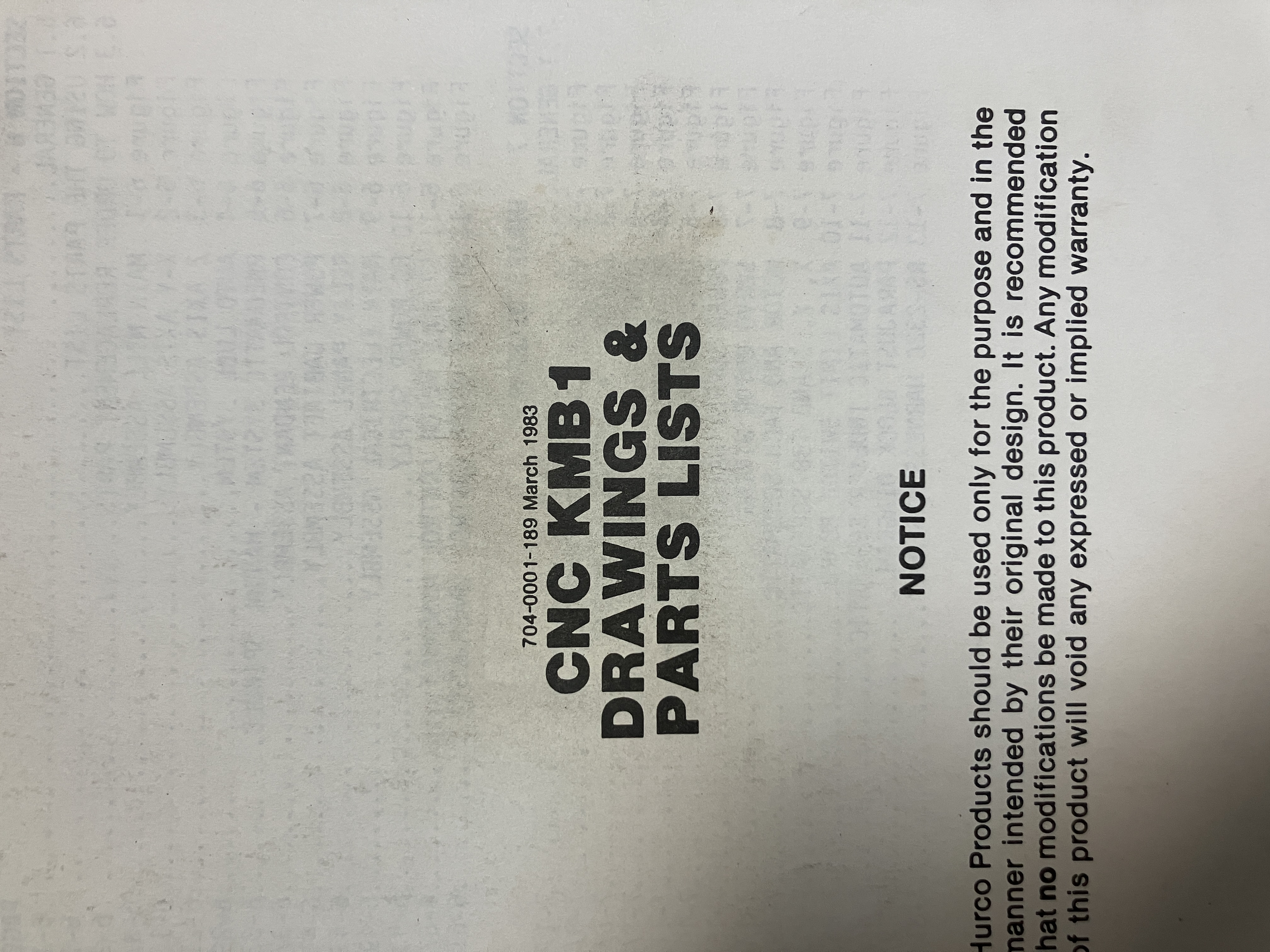 Used Hurco KMB1 3 Axis Knee Mill 14"X50" #4187