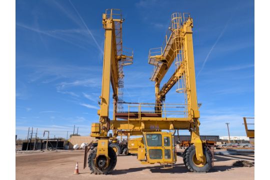 Used MARATHON LETOURNEAU ST-100 LETRO-PORT 50TON CAP. W/ SPREADER; APPROX. DIMS: 50'W X 29' DEEP #4273