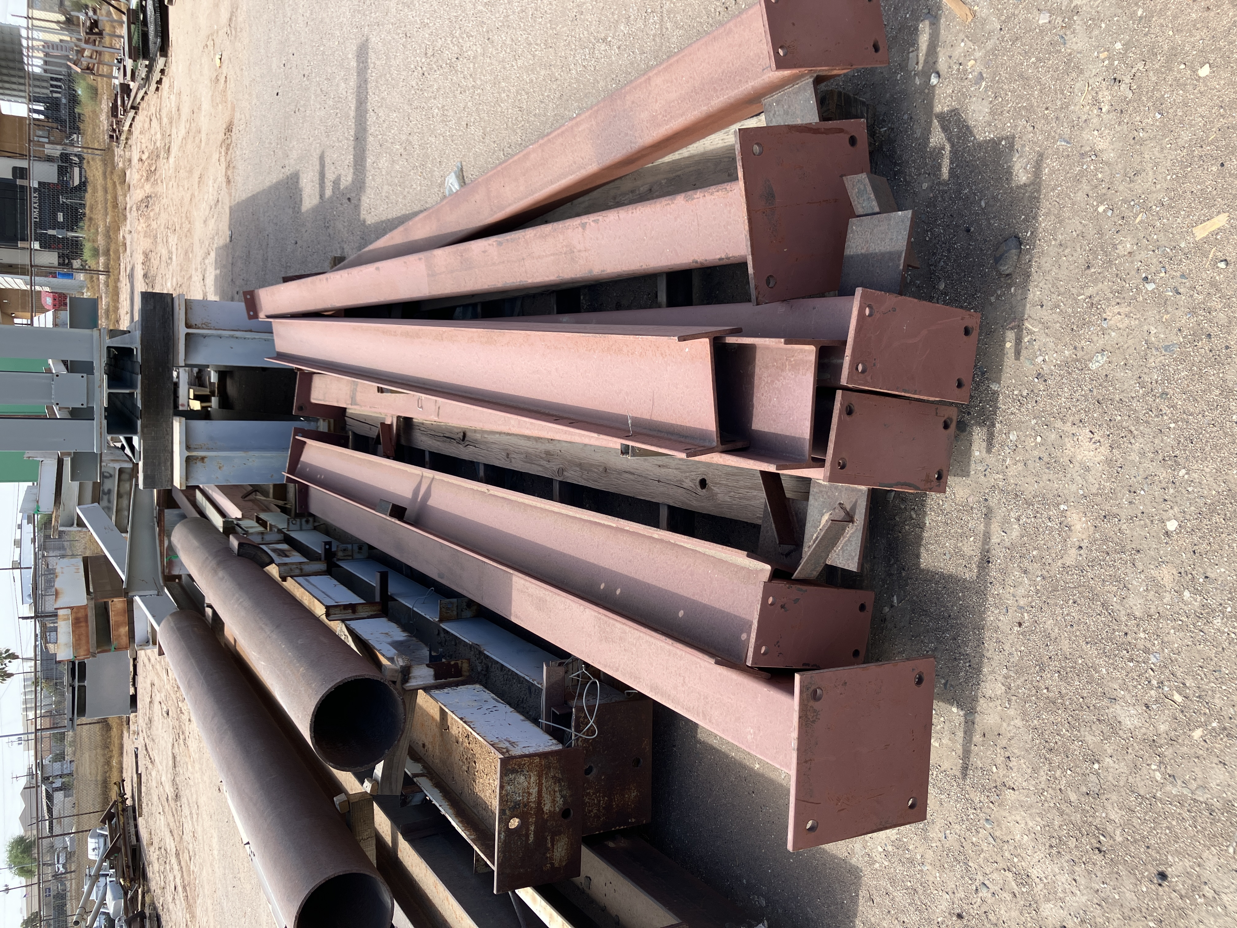 Used 1 Ton Bridge Crane, free standing, 30' long x 10' wide x 12' under hook. approx.