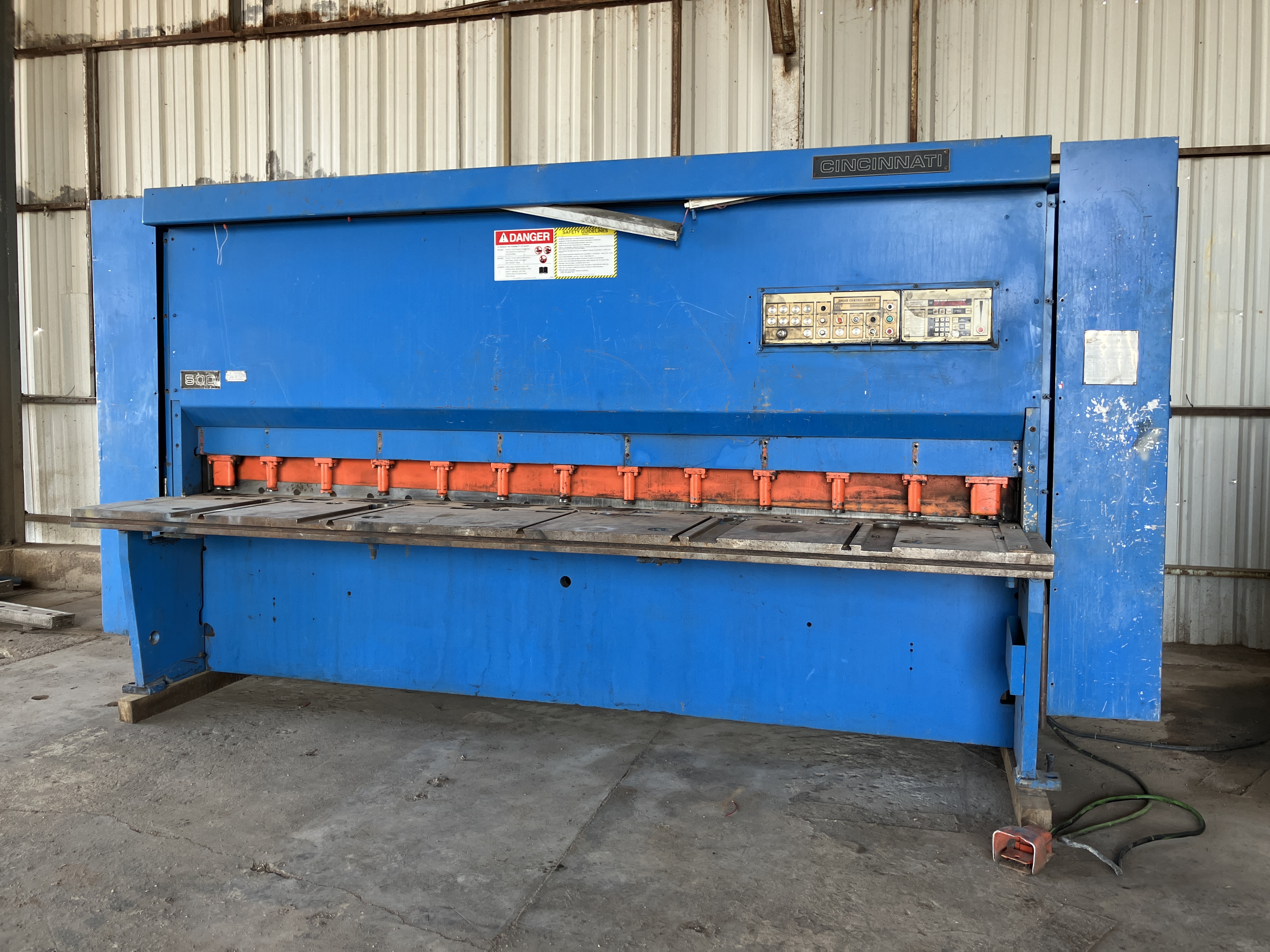 Used 1/2" x 12ft Cincinnati Hydraulic Shear STOCK #4210