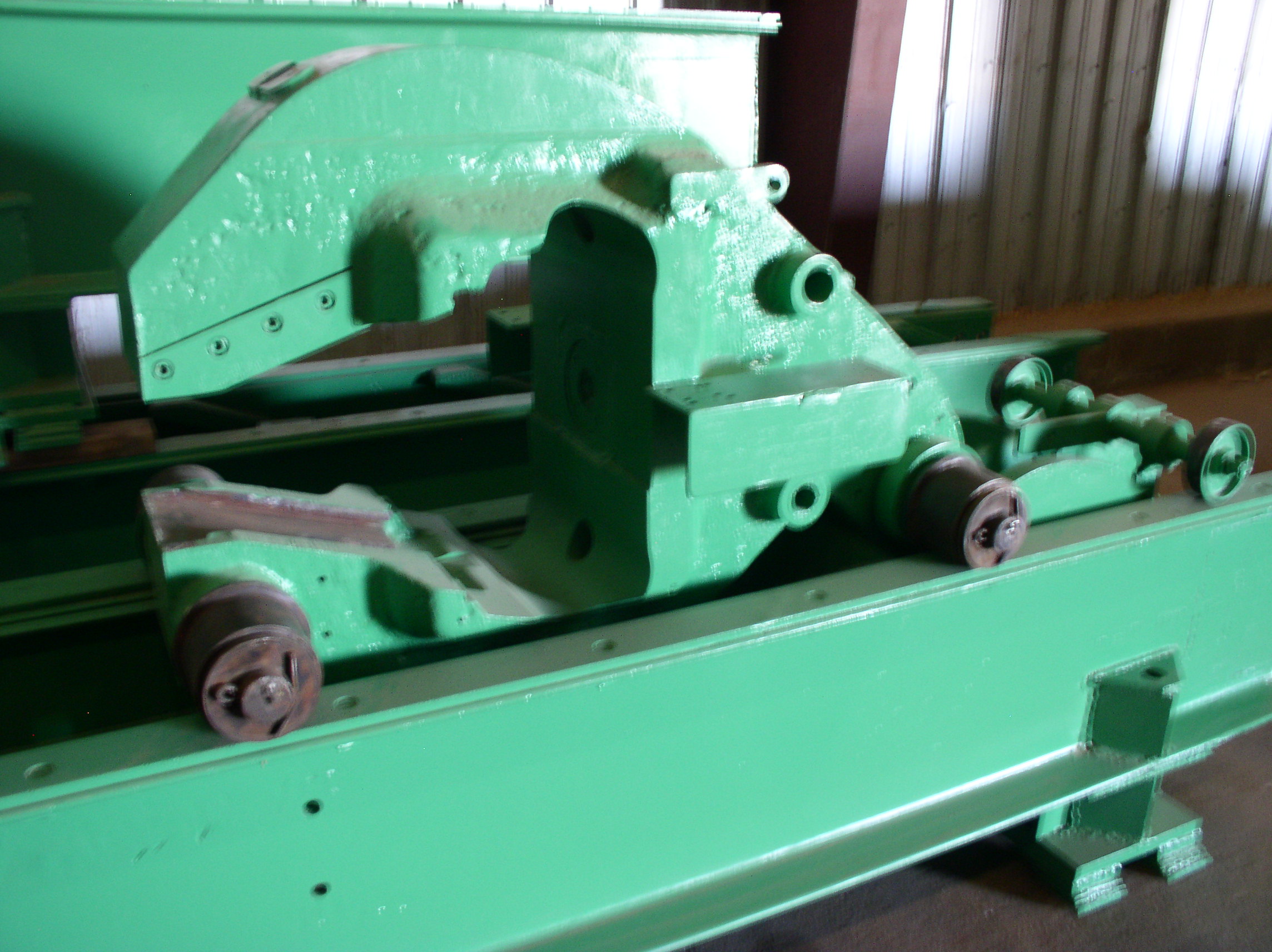 Used 40 Ton Wean-United Extrusion Stretcher; 60" stroke; 58' of track