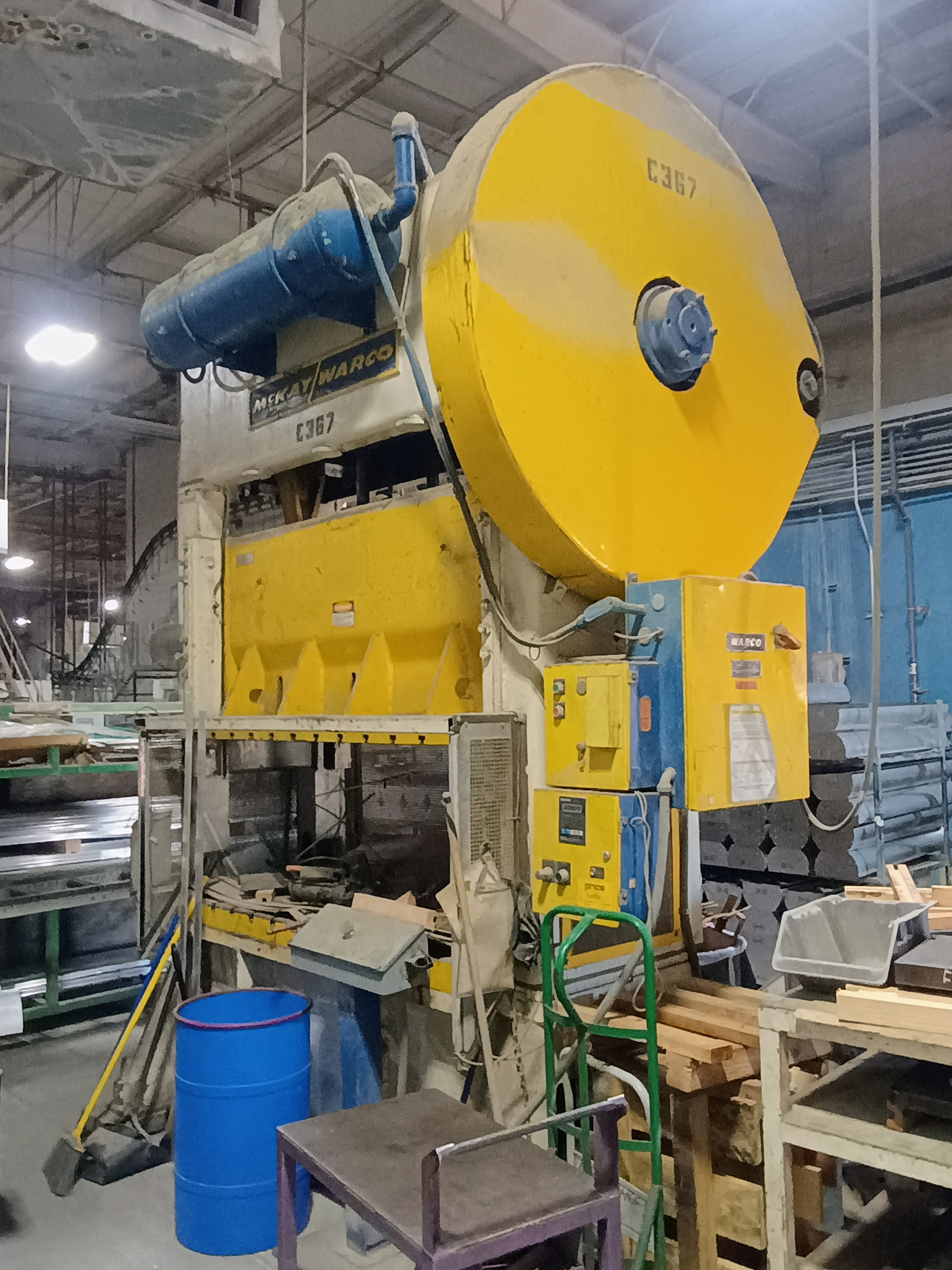 Used 100 Ton, McKay/Warco Straight side press, 42"x 72" #4281