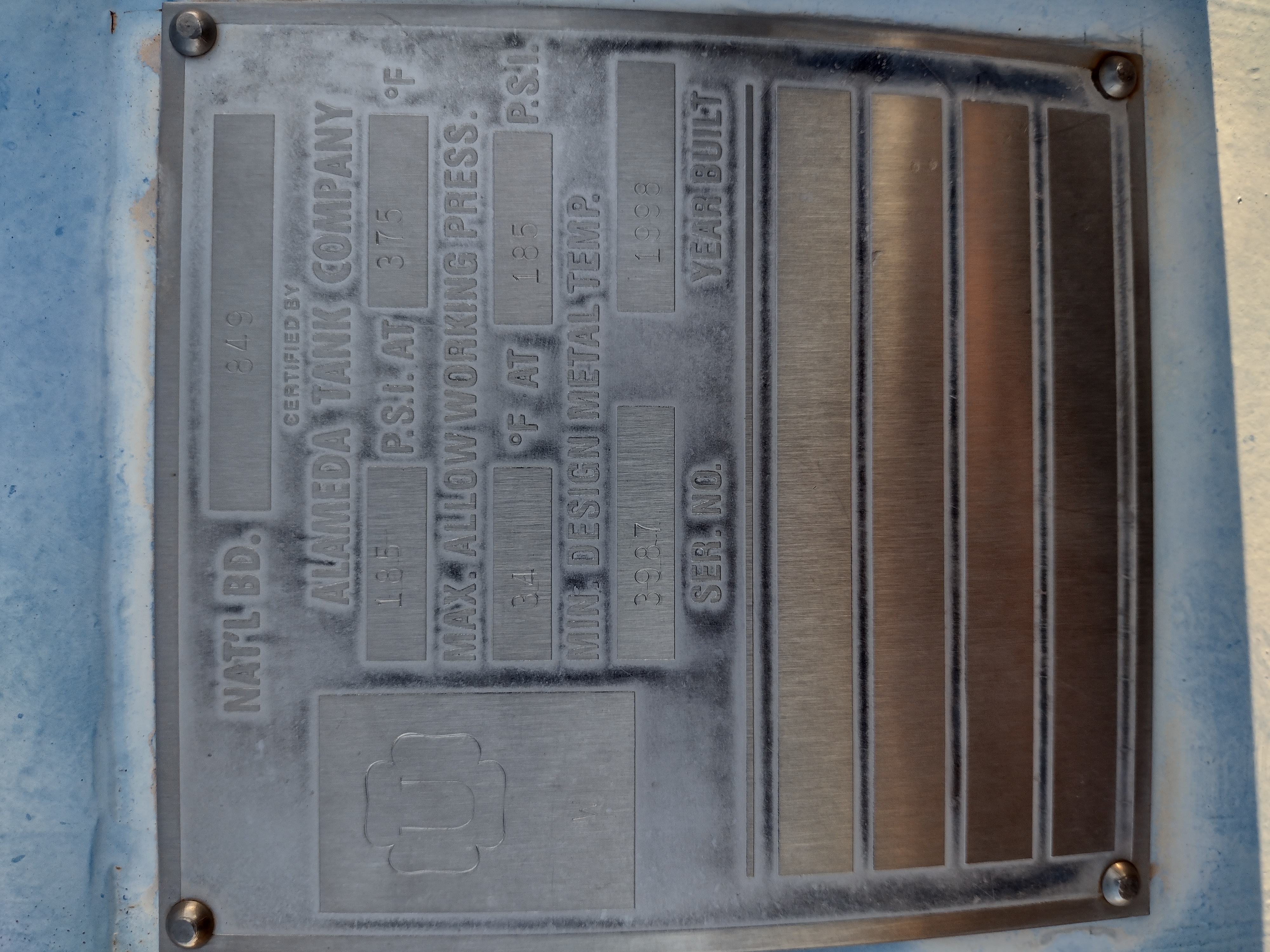 Used 40"x 264" 1998 Alameda Autoclave, 185 psi @ 375 degrees #4151