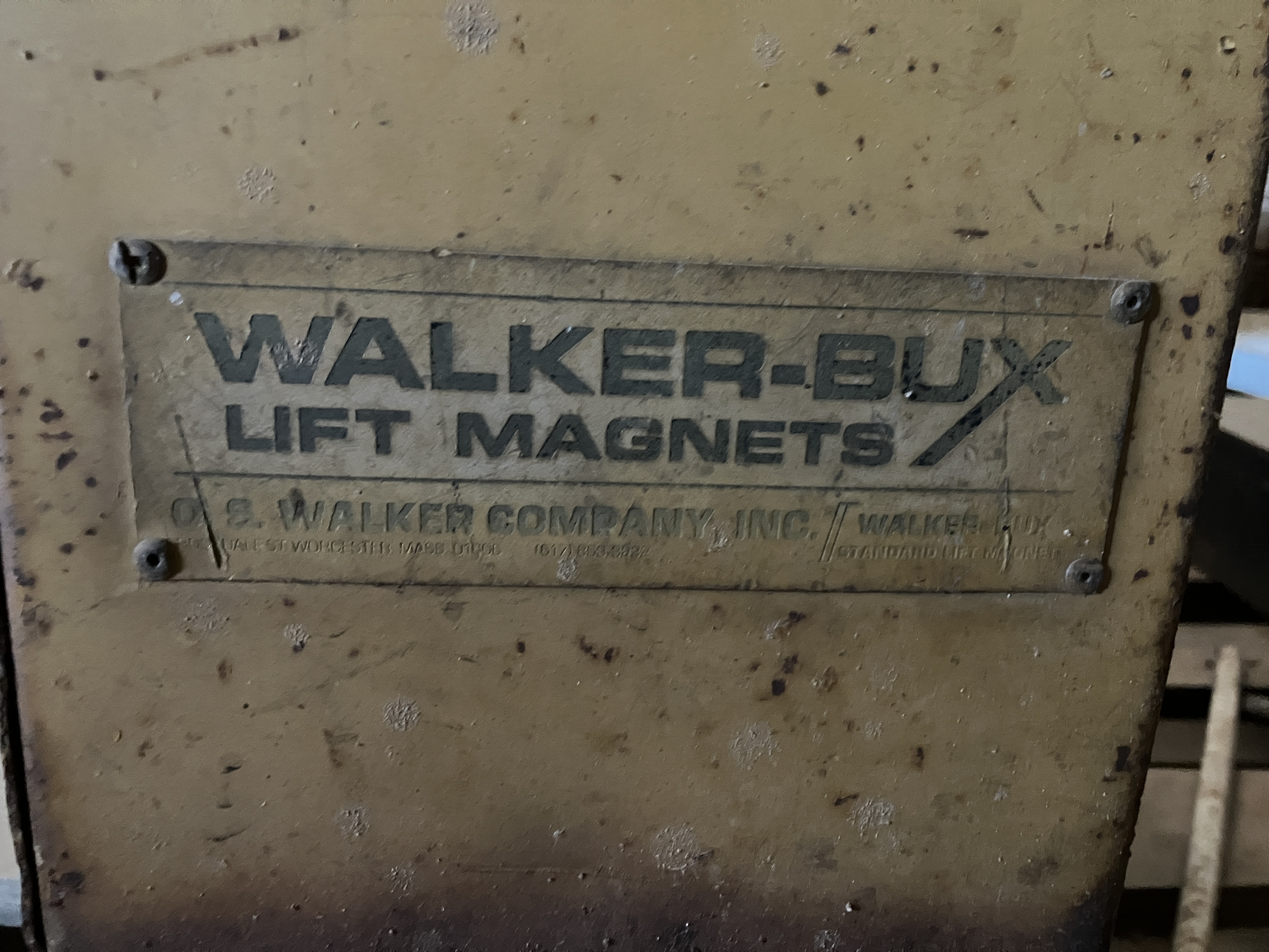Used BM-80 Walker-Bux 8000lb lifting magnet,