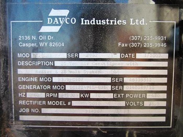 Used Omega Aviation - 2002 Davco Air Conditioner Heater & Ground Power Unit Combo