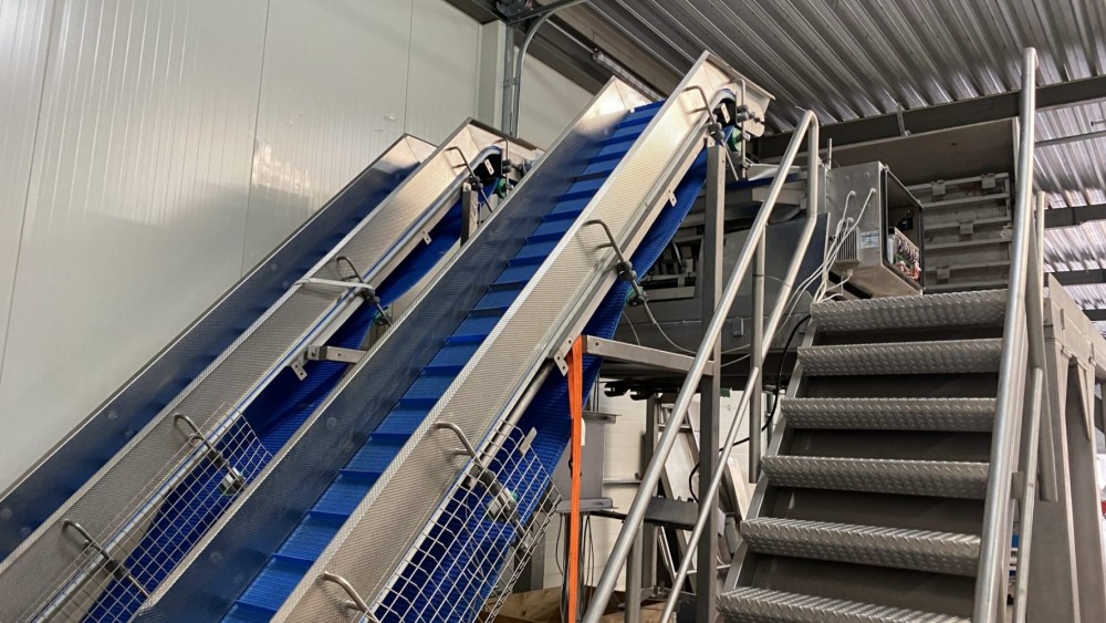 Used Newtec 14 channel weighing line