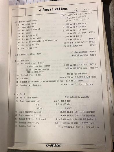 Used 2007 O-M Ltd. NEO-1O