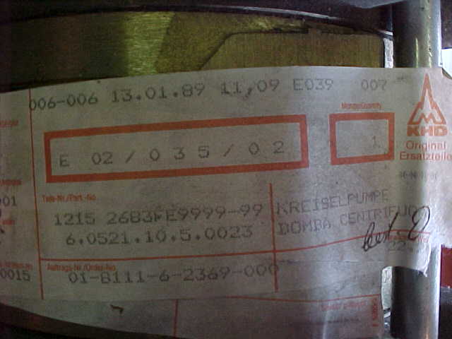 Used 1987 STEIMEL WATERPUMP KB 140-2