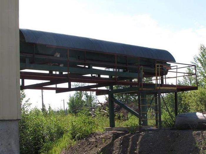 Used 48" WIDE x 70 FOOT LONG FLAT BELT CONVEYOR