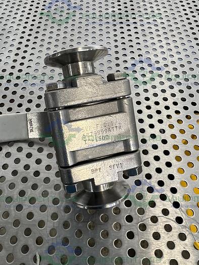 Used SVF -F. C. I.  SB79999ATTR Ball Valve w/ 1" Sanitary Fitting