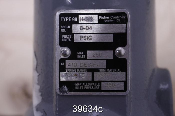 Unused Fisher 98H Controls 1" Pressure Reducing Valve #39634