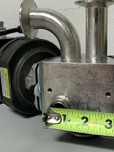 Used 2 ITT Sherotec 4-way Stainless Steel Valve w/ Position Monitors & 1"/2" Fittings