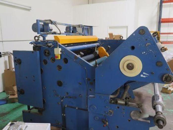 Used 54" (1.37M) WIDE FOIL MASTER LABEL SLITTER REWINDER ALAN DUFFY ENGINEERING
