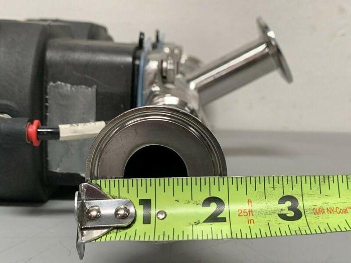 Used 2 ITT Pure-Flo A209 4-Way Stainless Steel Valve w/ Monitor & 1" & 3/4" Sanitary