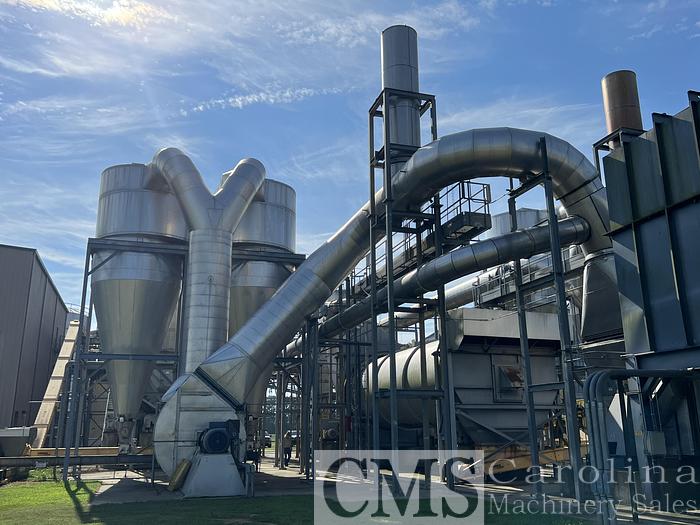 Used Buhler Aeroglide 13x60 Stainless Steel Drum Dryer with Burner