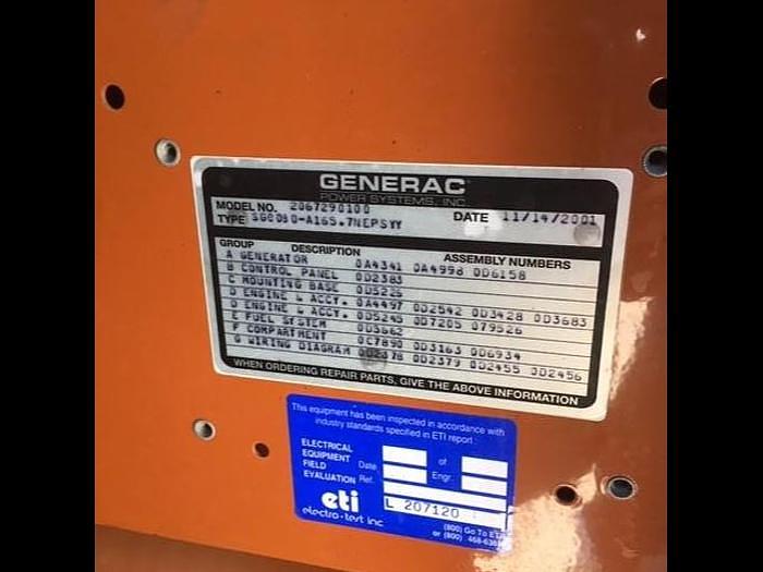 Used 2001 Generac generator 80kw natural gas/propane,