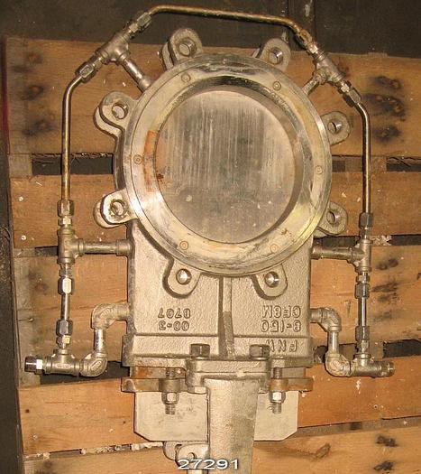 Used Fnw 2000BT 8" Air Operated Knife Gate Valve, Cf8Ml Body, Blade 316 Stainless Steel, Class 150Lb,  Seat Ptfe #27291