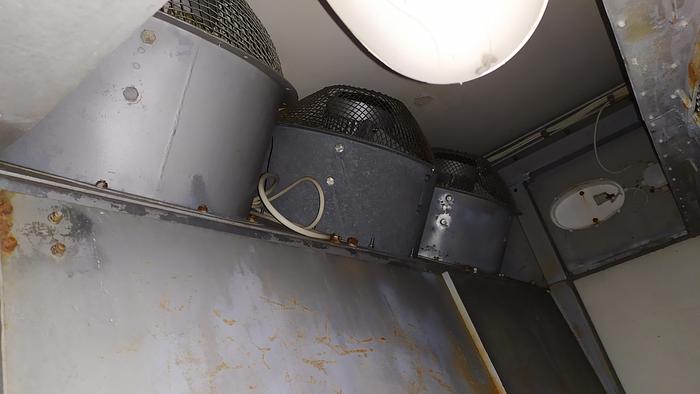 Used Tunel zamrażalniczy spiralny w kontenerze, "Frigoscandia", szerokość taśmy 410 mm.