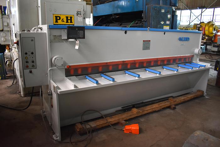 Used 10' x 1/4" LVD "JS 25/10" HYDRAULIC POWER SQUARING SHEAR