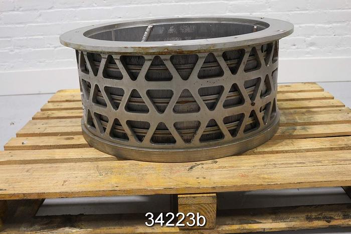 Used Black Clawson UV 100 Pressure Screen Basket, .015 Slots #34223