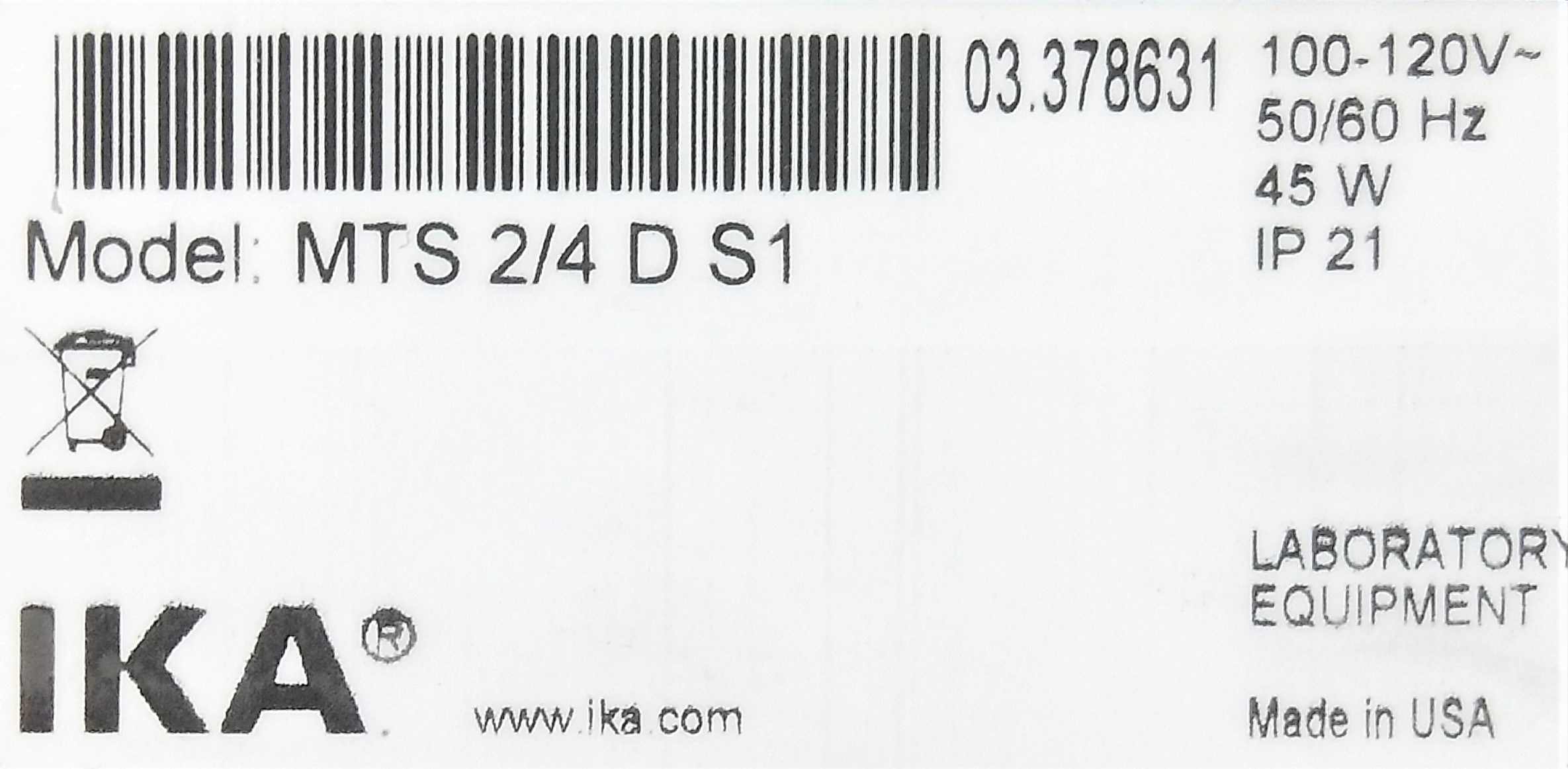 Used IKA MTS 2/4 D S1 Digital MicroTiter Plate Shaker