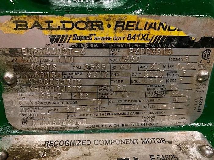 Used BALDOR-RELIANCE MDL. ECP84402T-4 400 HP MOTOR 460 VOLTS