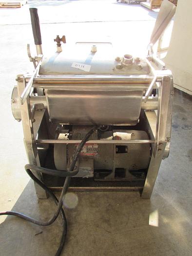 Used 0.33 CU. FT. KEEBLER DUAL SHAFT RIBBON BLENDER – S/S – VACUUM – JACKETED (#9181)