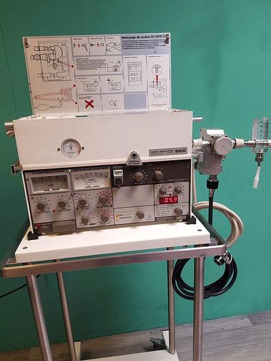 Gebraucht Siemens Elema AB Servo Ventilator 900 D Beatmungsgerät auf Trolley