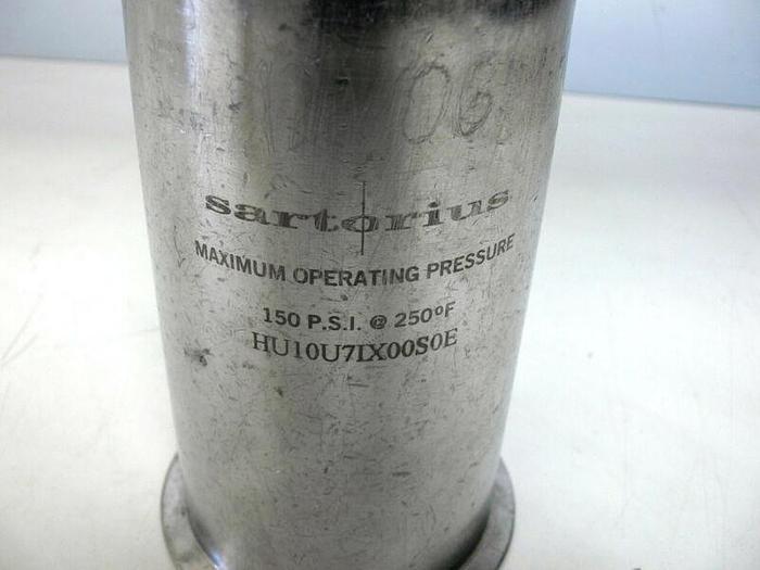 Used Sartorius Stainless Steel Filter Housing Part# HU10U7IX00S0E 150 PSI @ 250F