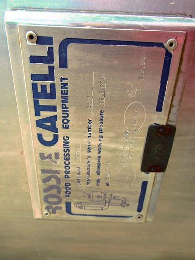 Used Silo, 600 CF, S/st, 8' x 11', Cone Btm, 72.5 PSI, #L742244