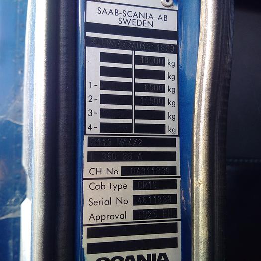 Usado 1992 SCANIA R 113M 360 chassis cab