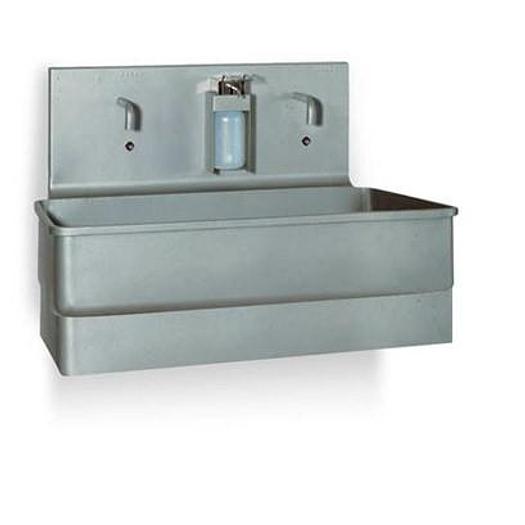 Roser Model 11740 Wall Mounted 2 Station Washbasin with Soap Dispenser
