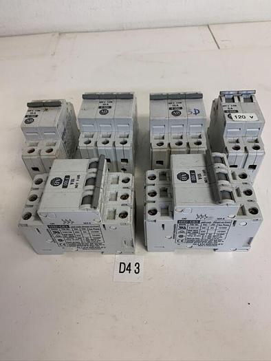 Used Allen Bradley 1492-CB3 (Lot Of 4)& 1492-CB2 (Lot Of 2)Circuit Breaker’s 6 Total