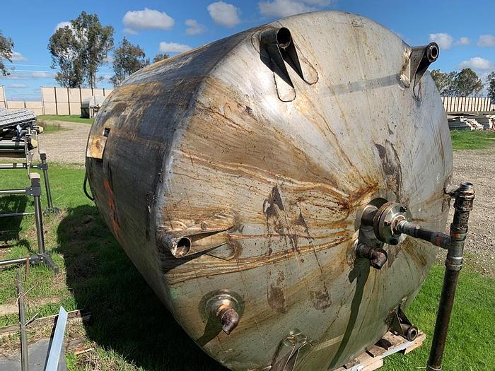 Used 1,500 GALLON WALKER TANK - S/S - 50/FV/75 PSI