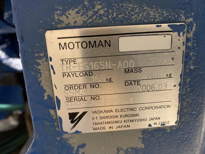 Used MOTOMAN ES165N 6 AXIS CNC ROBOT 165KG X 2651MM