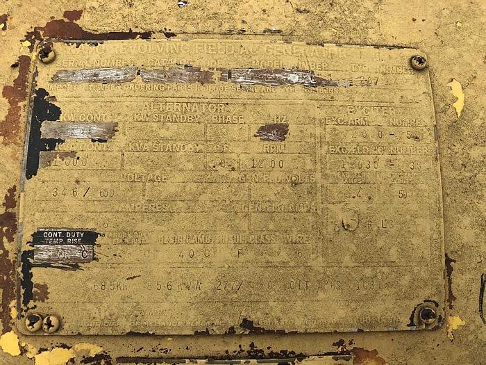 Used KATO Revolving Field 800kW Generator End