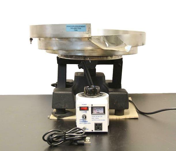 Used Vibratory Parts Feeder B-18 Bowl Drive w/ 19" Cascade Bowl & Transformer (7089)